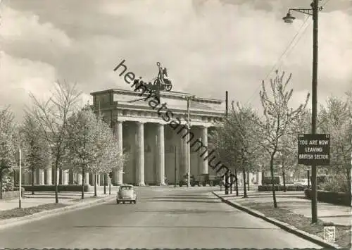 Berlin - Brandenburger Tor - Foto-Ansichtskarte Grossformat 50er Jahre - Verlag Klinke & Co. Berlin