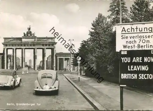 Berlin - Brandenburger Tor - Foto-Ansichtskarte Grossformat 50er Jahre - Verlag Kunst und Bild Berlin