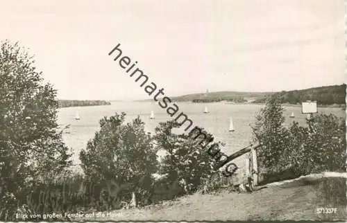 Berlin Nikolassee - Blick vom großen Fenster auf die Havel - Foto-AK - Verlag Herbert Meyerheim Berlin