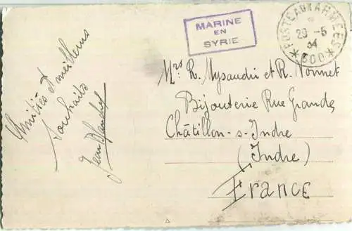 Beyrouth - Les docks - Foto-Ansichtskarte - Stempel Marine en Syrie