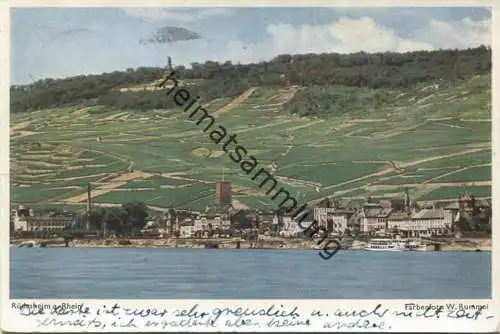Rüdesheim - Farbenfoto W. Rummel - Verlag Edm. von König Heidelberg gel. 1953