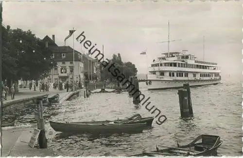 Überlingen - Am Hafen - Foto-Ansichtskarte - MS Allgäu - Verlag Fotoprint Balingen