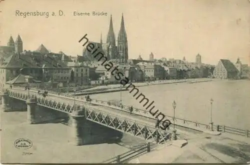 Regensburg - Eiserne Brücke - Verlag Wilhelm Hoffmann Dresden