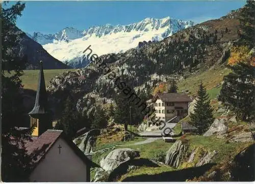 Göscheneralp - Kapelle Gwüest gegen den Staudamm - Verlag Geiger Flims-Waldhaus