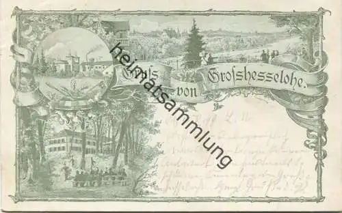 Grosshesselohe - Consee - Lithographie - gel. 1899