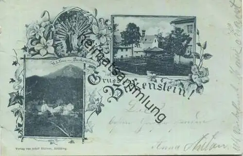 Birkenstein - Lithographie - Verlag Adolf Steiner Altötting - gel. 1909