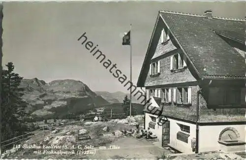 Skihaus Eseltritt am Albis mit Frohnalpstock - Foto-Ansichtskarte - Verlag Rud. Suter Oberrieden