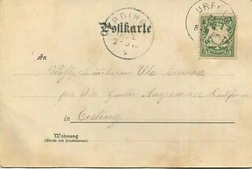 Urfeld am Walchensee - Verlag Gebr. Metz Tübingen - gel. 1899