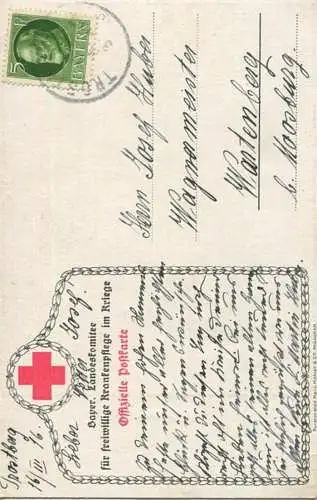Kriegskameraden - Bayer. Landeskomitee für freiwillige Krankenpflege im Kriege gel. 1916
