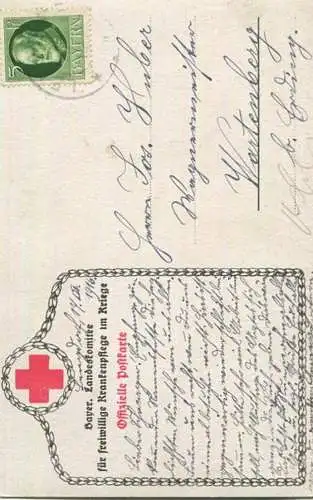 Rotes Kreuz - Bayer. Landeskomitee für freiwillige Krankenpflege im Kriege gel. 1916
