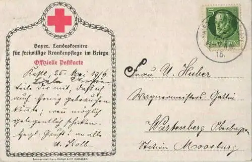 Rotkreuzdampfer - Zeno Diemer - Bayer. Landeskomitee für freiwillige Krankenpflege im Kriege gel. 1916