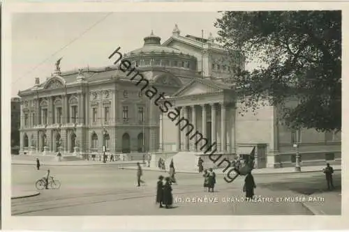 Geneve - Grand Theatre et Musee Rath - Foto-Ansichtskarte - Edition O. Sartori Geneve 30er Jahre