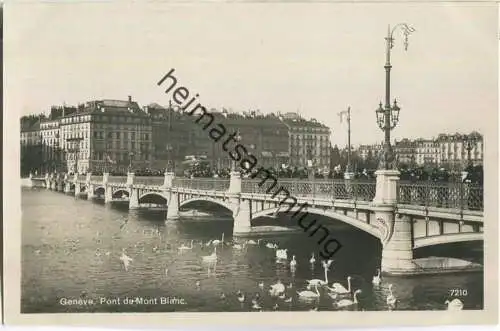 Geneve - Pont du Mont Blanc - Foto-Ansichtskarte - Edition Phototypie Co. Lausanne 30er Jahre