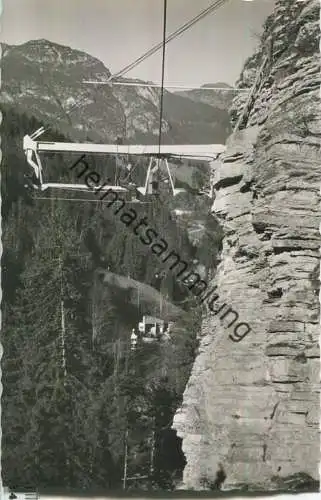 Erste vollautomatische Kabinenbahn - Partnachklamm Graseck - Foto-Ansichtskarte - Verlag Bücheler Garmisch-Partenkirchen