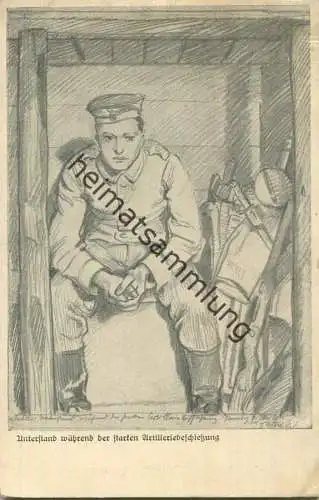 Unterstand - Gruss vom K. B. Res. Inf.-Rgt. Nr. 17 - Feldpost gel. 1915