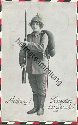 Achtung Präsentiert das Gewehr gel. 1917