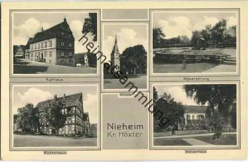 Nieheim - Rathaus - Richterhaus - Weberhaus - Verlag Fr. Ovenhausen jr. Steinheim