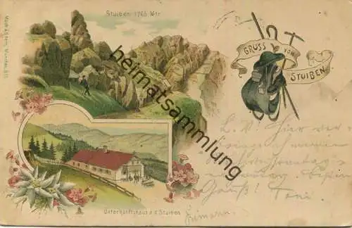 Stuiben - Unterkunftshaus - Verlag Moch & Stern München - gel. 1899
