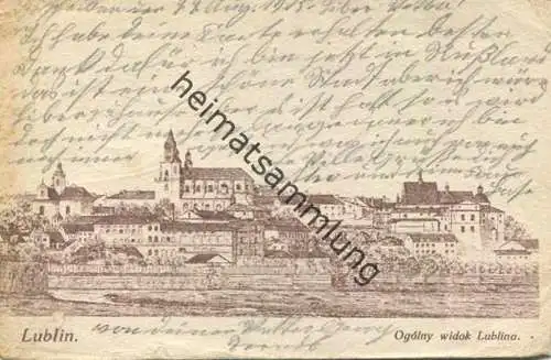 Lublin - Ogolny widok Lublina - Feldpost gel. 1915