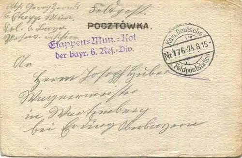 Lublin - Ogolny widok Lublina - Feldpost gel. 1915