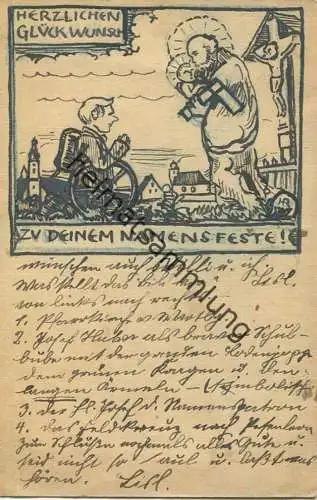 Wartenberg - Namensfest auf Ganzsache gel. 1925