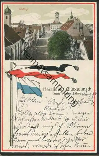 Erding - Neujahr - Verlag Em. Schwankl Erding gel. 1920