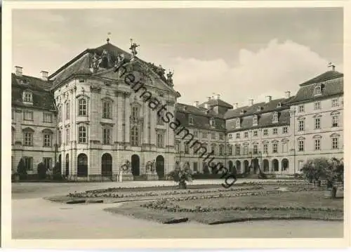 Schloss Pommersfelden - Hauptfront Mittelbau und Ostflügel - Foto-AK - Hirmer Verlag München 50er Jahre