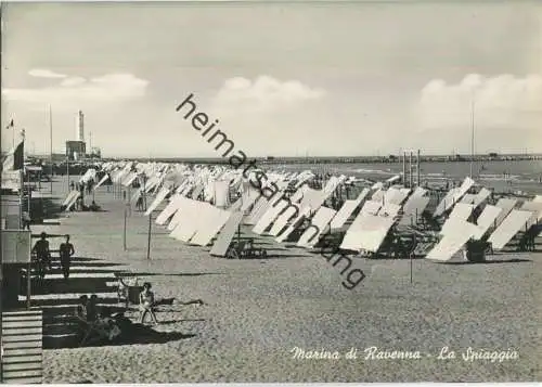 Marina di Ravenna - La Spiaggia - Foto-Ansichtskarte - Ed. Tabaccheria Minghellini Romolo