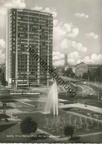 Berlin - Ernst-Reuter-Platz mit Springbrunnen - Foto-AK Grossformat 60er Jahre - Verlag Kunst und Bild Berlin