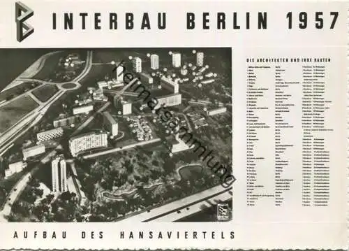 Interbau Berlin 1957 - Hansaviertel - Foto-AK Grossformat - Die Architekten und ihre Bauten - Verlag Klinke & Co. Berlin