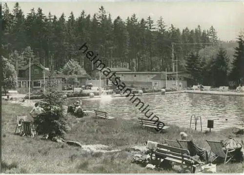 Finsterbergen - Schwimmbad - Foto-Ansichtskarte - Verlag Bild und Heimat Reichenbach