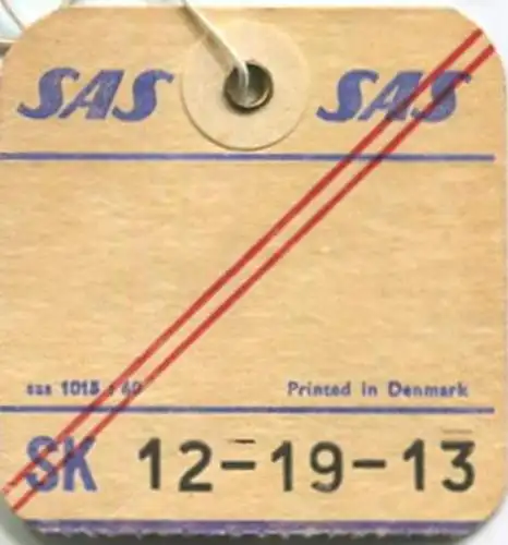 Baggage strap tag - Gepäckanhänger - SAS Scandinavian Airlines