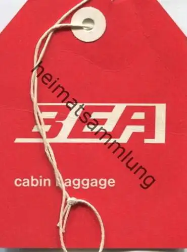 Baggage strap tag - Gepäckanhänger - BEA British European Airways - cabin baggage