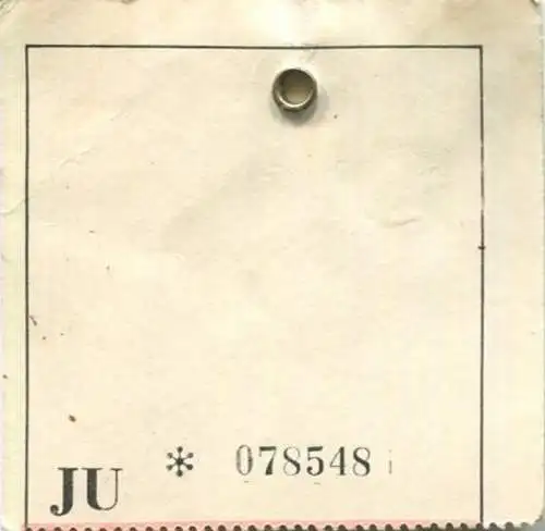 Baggage strap tag - Gepäckanhänger - Jugoslovenski Aerotransport