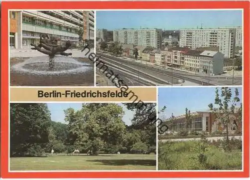 Berlin - Friedrichsfelde - Schwimmhalle - Brunnen in der Erich-Kurz-Strasse - Verlag Bild und Heimat Reichenbach