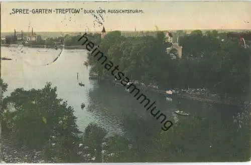Spree Garten Treptow - Blick vom Aussichtsturm - Verlag Hans Gerf Berlin - Feldpost