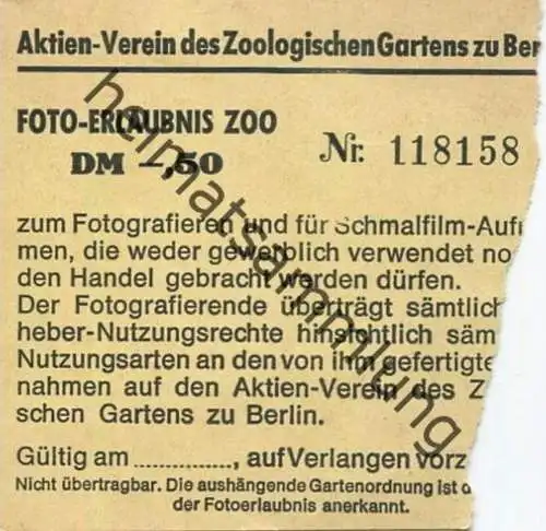 Deutschland - Berlin - Zoologischer Garten Foto-Erlaubnis