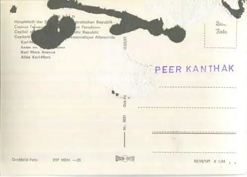 Berlin - Karl Marx Allee - Foto-Ansichtskarte - Dick Foto-Verlag Erlbach