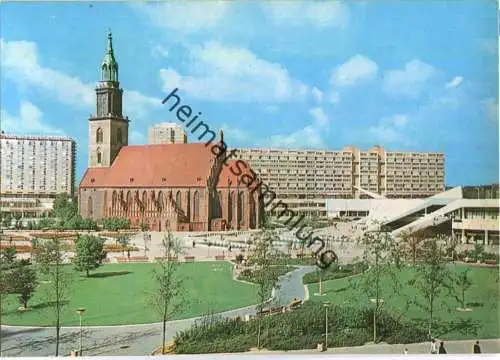 Berlin - Marienkirche und Anlage am Fernseh- und UKW-Turm - VEB Bild und Heimat Reichenbach