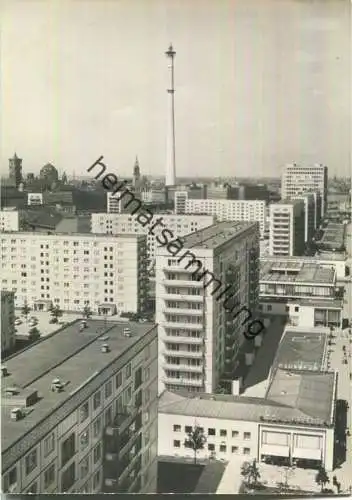 Berlin - Blick zum Fernsehturm - Foto-Ansichtskarte - Verlag H. Sander Berlin