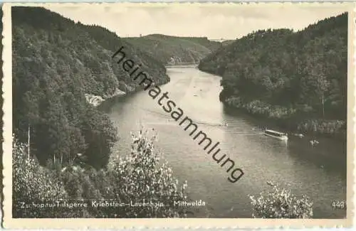 Zschopau - Talsperre Kriebstein-Lauenhain - Mittweida - Foto-Ansichtskarte - Verlag W. Wagler Chemnitz