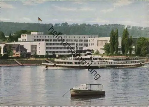 Bonn - Bundeshaus - Dampfer Rheinland - Rhein-Bild-Verlag J. Spatz Bonn