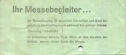 Schweiz - Schweizer Mustermesse Basel - Tageskarte 1965