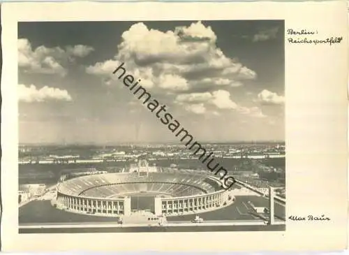 Berlin - Reichssportfeld - Foto-Ansichtskarte - Max Baur Verlag Potsdam 30er Jahre