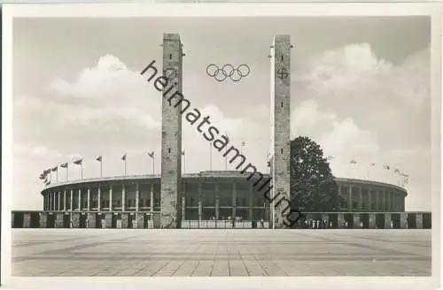 Berlin - Reichssportfeld - Haupteingang - Foto-Ansichtskarte - Verlag Theo Heep