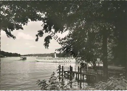 Berlin - Wannsee bei der Pfaueninsel - Foto-Ansichtskarte - Dampfer Deutschland - Hans Andres Verlag Berlin 50er Jahre