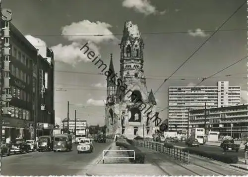 Berlin - Tauentzienstrasse mit Kaiser-Wilhelm-Gedächtniskirche - Foto-Ansichtskarte - Hans Andres Verlag Berlin