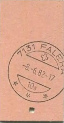 Schweiz - Ptt-Betriebe - Falera Laax - Fahrkarte 1/2 Preis 1982