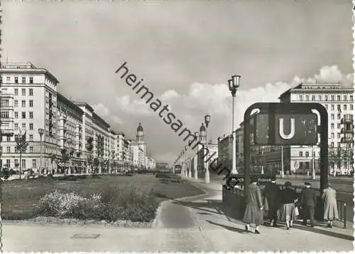 Berlin - Stalin-Allee (Frankfurter Allee) - Foto-Ansichtskarte