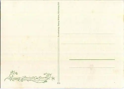 Frühling - Schwarz-Torinus-Karte 973 - Kunstverlag Georg Michel Nürnberg-Ost 40er Jahre